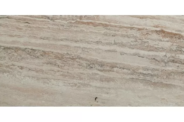 Allmarble Travertino Rett. 30x60 MMUC - Brązowa płytka gresowa imitująca kamień