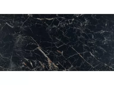 Allmarble Saint Laurent Rett. 30x60 MMUD - Czarna płytka gresowa imitująca kamień