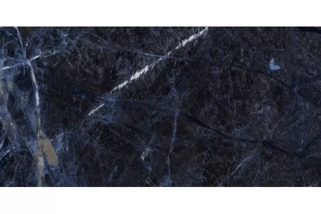 Allmarble Blu Lux 30x60 M9MS - Czarna płytka gresowa imitująca kamień