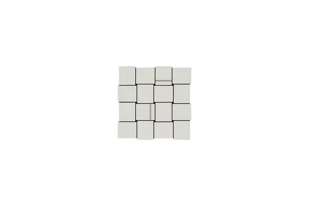 Apparel Mosaico Intreccio Off White Rett. 30x30 M355 - Jasno beżowa płytka mozaika