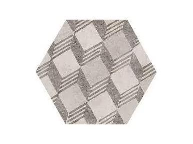 Clays Decoro Cementine Freddo 21x18,2 MM7Z - Płytka heksagonalna wzorzysta