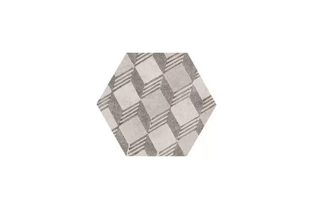 Clays Decoro Cementine Freddo 21x18,2 MM7Z - Płytka heksagonalna wzorzysta