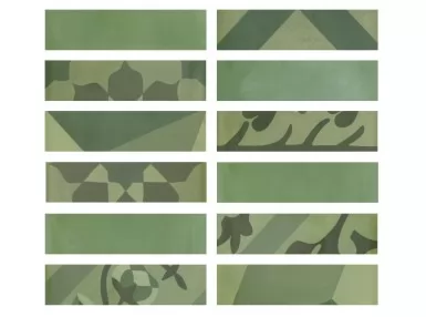D_Segni Blend Listello Verde M8WZ 5x20 - Płytka gresowa