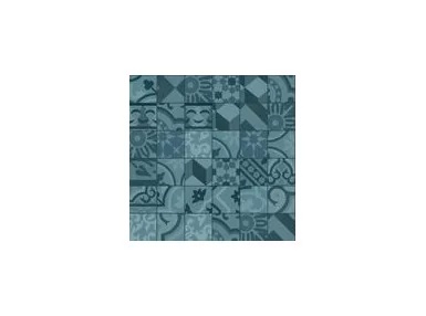 D_Segni Blend Azzurro Decoro Mix M61J 10x10 - Płytka gresowa