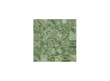 D_Segni Blend Verde Decoro Mix M61K 10x10 - Płytka gresowa