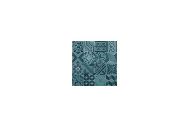 D_Segni Blend Azzurro Decoro Mix M607 20x20 - Płytka gresowa typu Patchwork