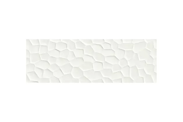 Essenziale Struttura Deco 3D Rett. 40x120 MNP3 - Biała płytka ścienna