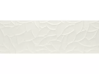 Essenziale Struttura Flora 3D Rett. 40x120 MMFP - Biała płytka ścienna