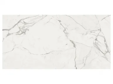 Grande Marble Look Statuario Book Match A  Rett. 120x240 MR09 - Biała płytka gresowa