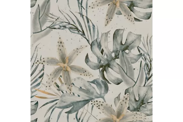 Helsinki 1841 Blanco Decor Garden Rect. 100x100 - Wzór kwiatowy