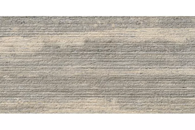 Mystone Travertino Silver Struttura Righe 3D Rett. 30x60 M9PC - Płytka ścienna