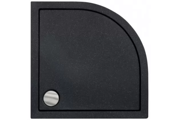Brodzik półokrągły Aron Slimline  Stone Effect 80x80x3 - akryl sanitarny