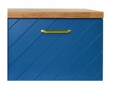 Floo niebieska uchwyt złoty 60 x 50 x40 prawa - meble łazienkowe