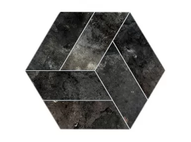 Basalt Base Grafito 20x24 - płytka heksagonalna