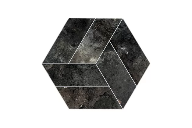 Basalt Base Grafito 20x24 - płytka heksagonalna