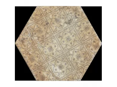 Pompeia Decor Marron 20x24 - płytka heksagonalna