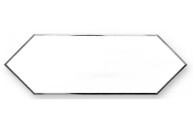 Zenith White Silver Decor 10x30 - płytka ścienna