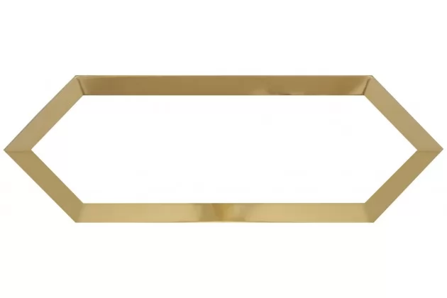 Eclipse White Decor Gold Bisel 10x30 - płytka ścienna