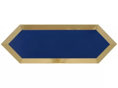 Eclipse Blue Decor Gold Bisel 10x30 - płytka ścienna