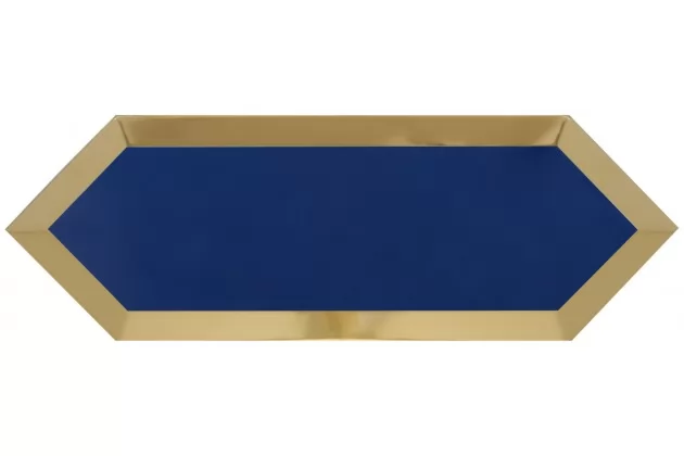 Eclipse Blue Decor Gold Bisel 10x30 - płytka ścienna