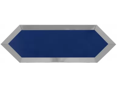 Eclipse Blue Decor Silver Bisel 10x30 - płytka ścienna