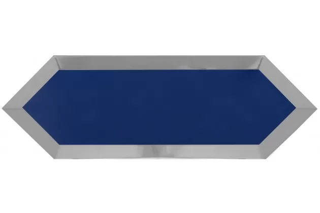 Eclipse Blue Decor Silver Bisel 10x30 - płytka ścienna