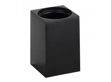 Pojemnik na szczotkę do WC stojący Gamma czarny - 131567452