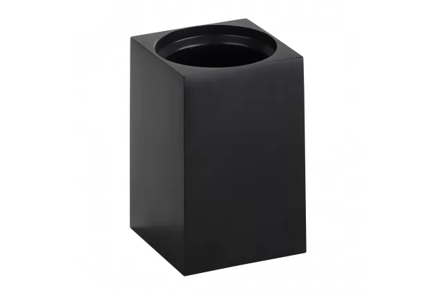 Pojemnik na szczotkę do WC stojący Gamma czarny - 131567452