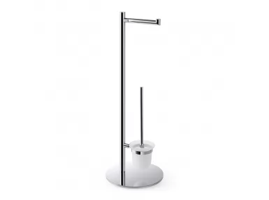 Stojak na papier toaletowy wraz ze szczotą do WC Omega - 104836012