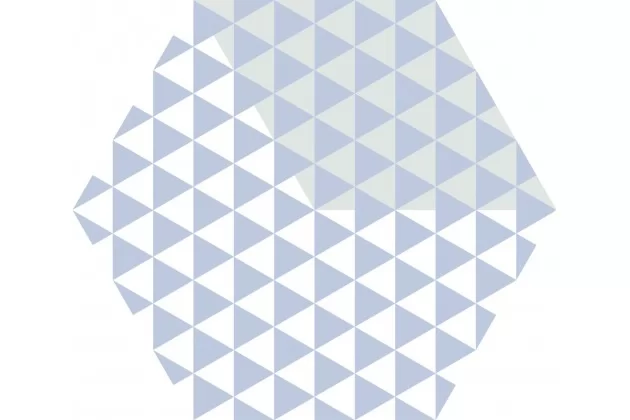 Peonia Hexa Azul 23x27 - płytka gresowa heksagonalna