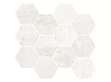 Metallic White Natural Mosaico Hexagonal 28x30 - płytka gresowa