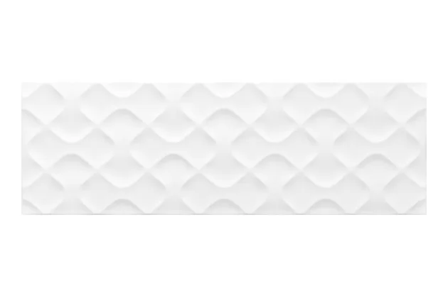 Ribbon White Rekt. 25x75 - biała płytka ścienna