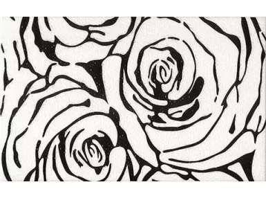 Nero Dekor Rosa 25x40 - płytka ścienna