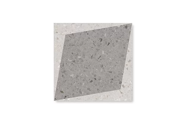 Rhombus Decor Grey 18.5x18.5 - płytka gresowa lastryko