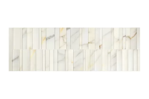 Calacatta Slow Placid Matt Rekt. 40x120 - biała płytka ścienna