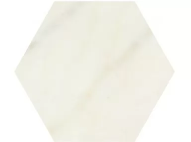 Calacatta Slow Hexagon 13,9x16 - biała płytka gresowa