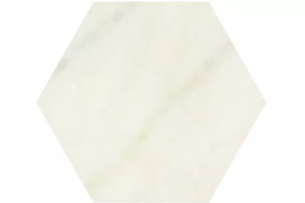 Calacatta Slow Hexagon 13,9x16 - biała płytka gresowa