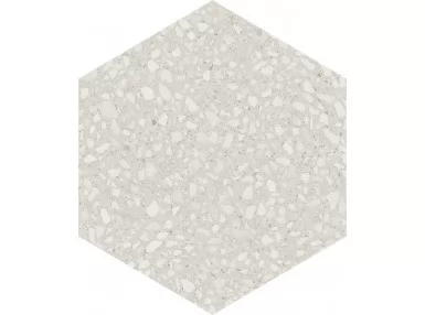 Hexagon Terrazzo White Matt 23x26 - płytka gresowa heksagonalna