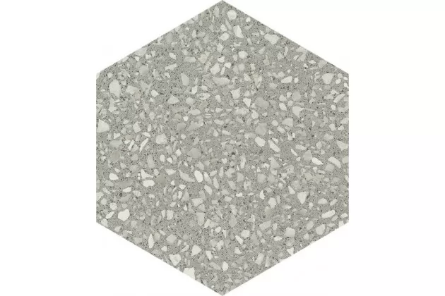 Hexagon Terrazzo Grey Matt 23x26 - płytka gresowa heksagonalna