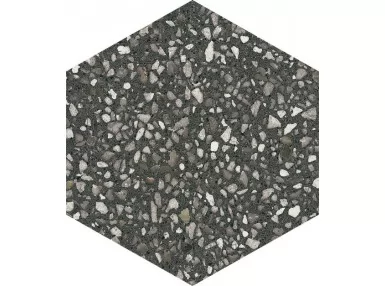 Hexagon Terrazzo Graphite Matt 23x26 - płytka gresowa heksagonalna