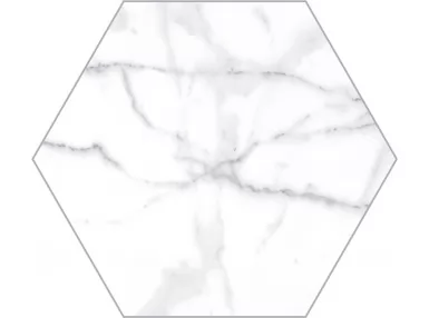 Carrara Hex Gloss 15x17,3 - biała pytka ścienna imitująca marmur