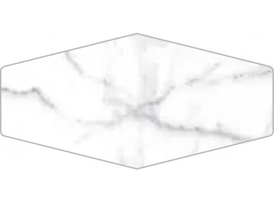 Carrara Hex Gloss 10x20 - biała pytka ścienna imitująca marmur