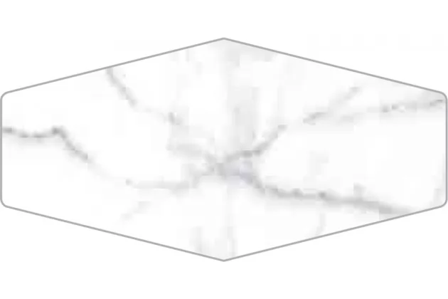 Carrara Hex Gloss 10x20 - biała pytka ścienna imitująca marmur