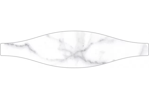 Carrara Gloss Wave 7,5x30 - biała pytka ścienna imitująca marmur