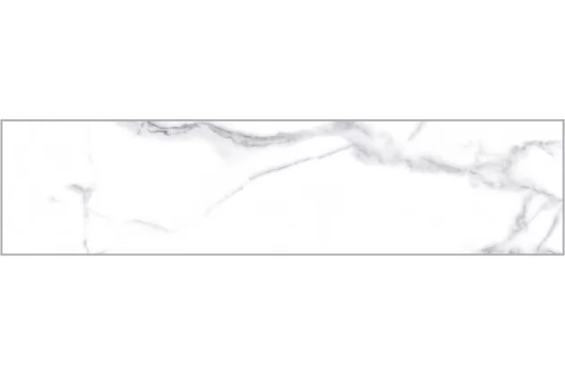 Carrara Gloss 6x25 - biała pytka ścienna imitująca marmur