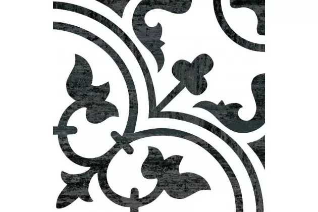 Arte Cassis Black 25x25 - płytka gresowa wzorzysta