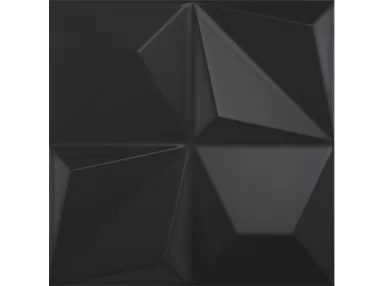 Shapes Multishapes Black 25x25 - czarna płytka ścienna