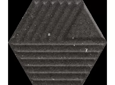 Space Dust Nero Heksagon Struktura C 19.8x17.1 - płytka ścienna