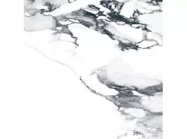 Valeria Plata Glossy 60x60 - płytka gresowa imitująca biały marmur