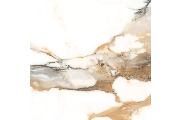 Valeria Oro Glossy 60x60 - płytka gresowa imitująca biały marmur